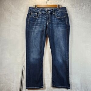 BKE Stella Bootcut Jeans Dark Wash Embellished Pockets Size 32